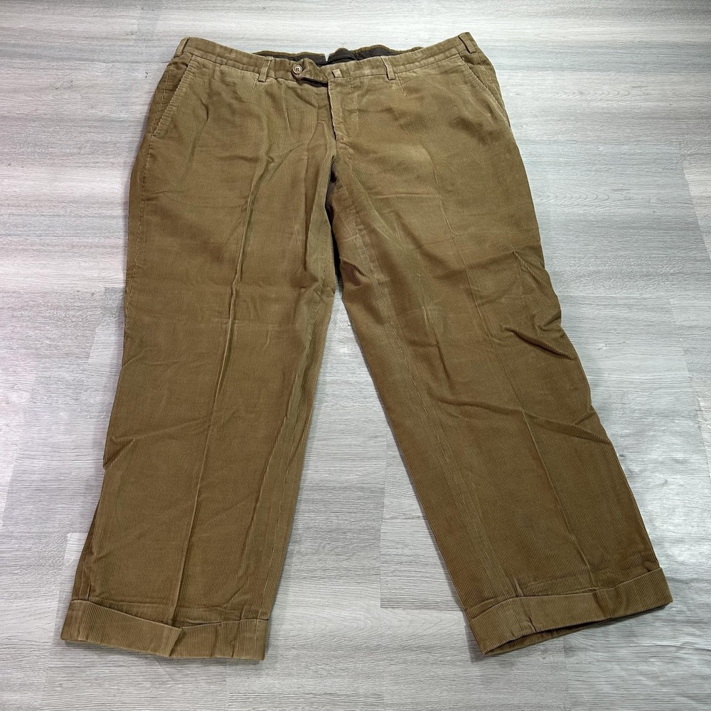 Ermenegildo Zegna Pants Mens 38x26 Brown Corduroy Fit Mila Chino Lined Dress